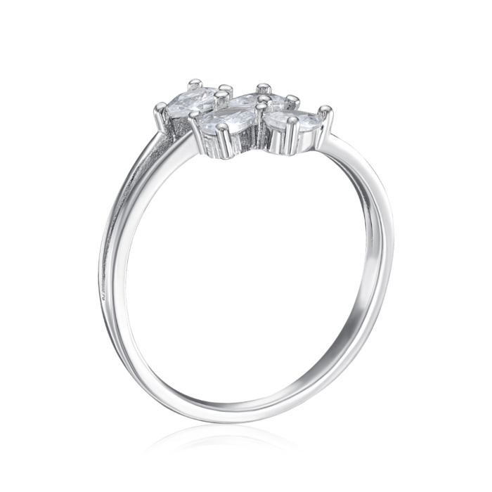 Срібна каблучка з фіанітами. Артикул SZDR10336-R/12/1