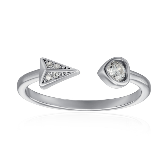 Серебряное кольцо с фианитами. Артикул SZDR10337-R/12/1