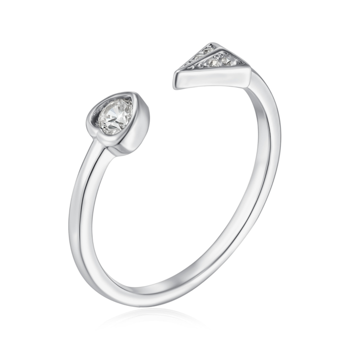 Серебряное кольцо с фианитами. Артикул SZDR10337-R/12/1