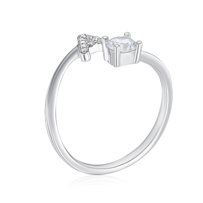 Срібна каблучка з фіанітами. Артикул SZDR10338-R/12/1