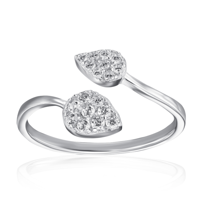 Серебряное кольцо с фианитами. Артикул SZDR10339-R/12/1