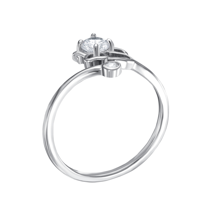 Срібна каблучка з фіанітами. Артикул SZDR10340-R/12/1