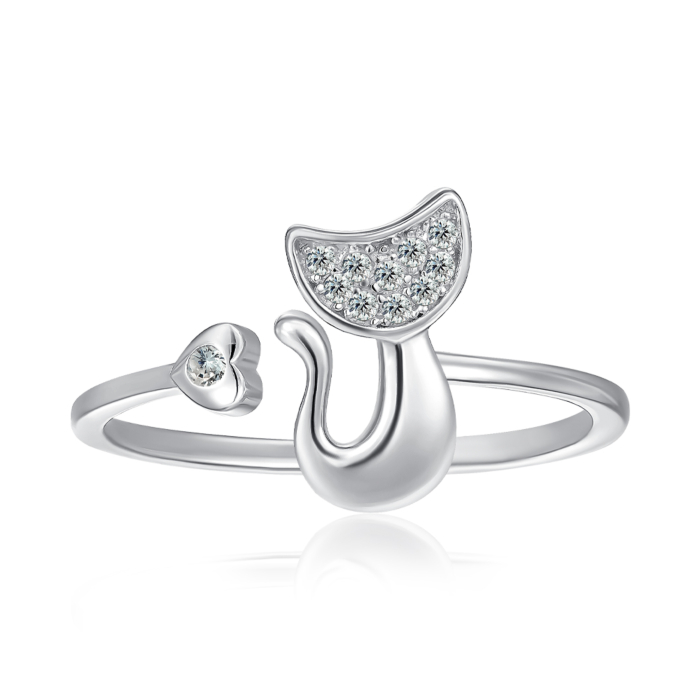 Серебряное кольцо с фианитами. Артикул SZDR10341-R/12/1