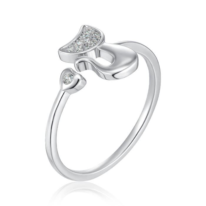 Серебряное кольцо с фианитами. Артикул SZDR10341-R/12/1