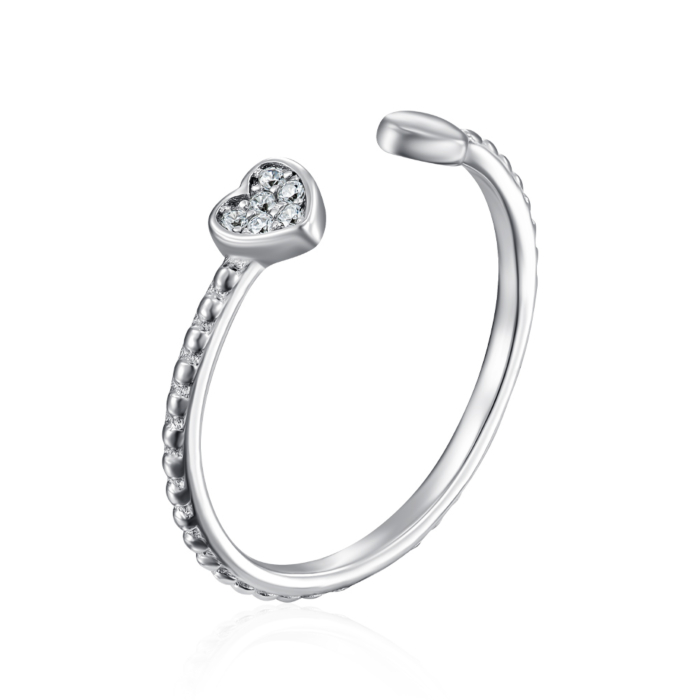 Срібна каблучка з фіанітами. Артикул SZDR10342-R/12/1