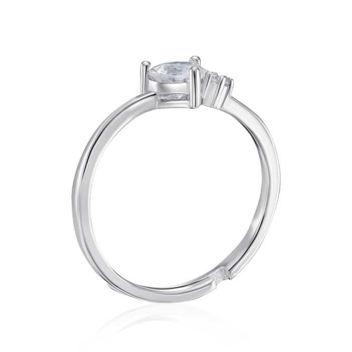 Серебряное кольцо с фианитами. Артикул SZDR10343-R/12/1