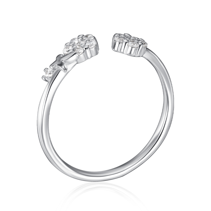 Серебряное кольцо с фианитами. Артикул SZDR10345-R/12/1