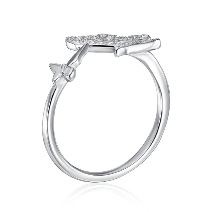 Серебряное кольцо с фианитами. Артикул SZDR10349-R/12/1