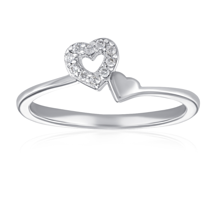 Серебряное кольцо с фианитами. Артикул SZDR10351-R/12/1