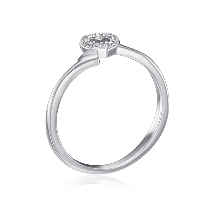 Серебряное кольцо с фианитами. Артикул SZDR10351-R/12/1