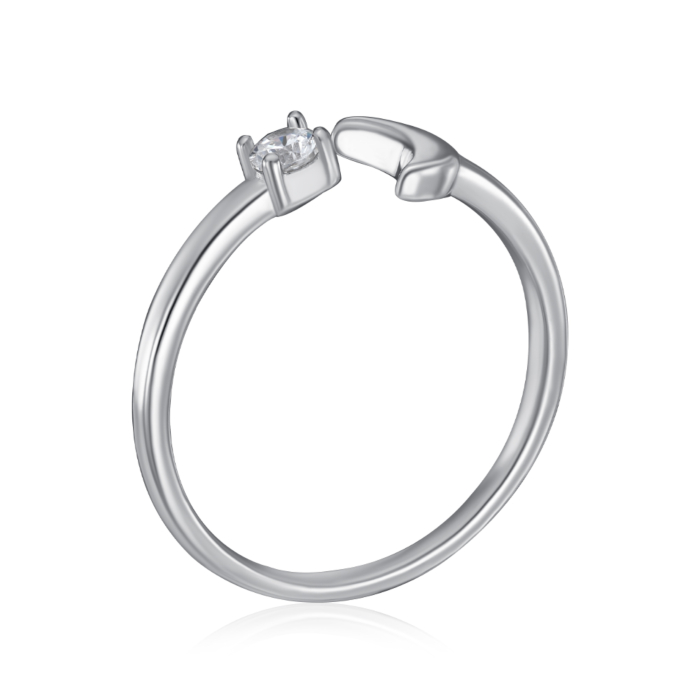 Срібна каблучка з фіанітом. Артикул SZDR10355-R/12/1