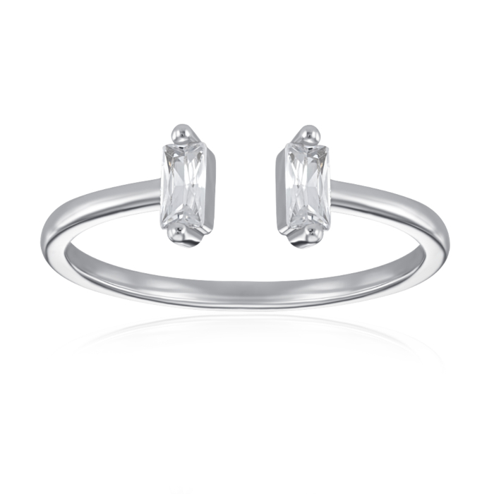 Срібна каблучка з фіанітами. Артикул SZDR10362-R/12/1