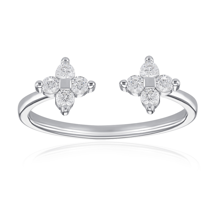 Серебряное кольцо с фианитами. Артикул SZDR10364-R/12/1