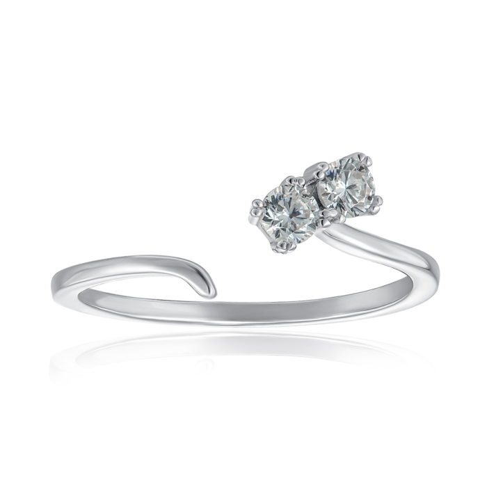 Серебряное кольцо с фианитами. Артикул SZDR10370-R/12/1