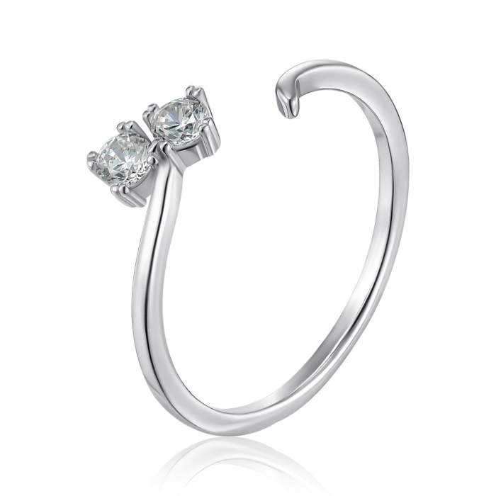 Серебряное кольцо с фианитами. Артикул SZDR10370-R/12/1
