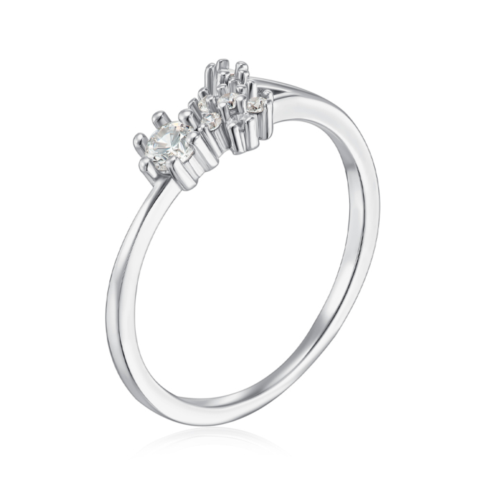 Серебряное кольцо с фианитами. Артикул SZDR10380-R/12/1