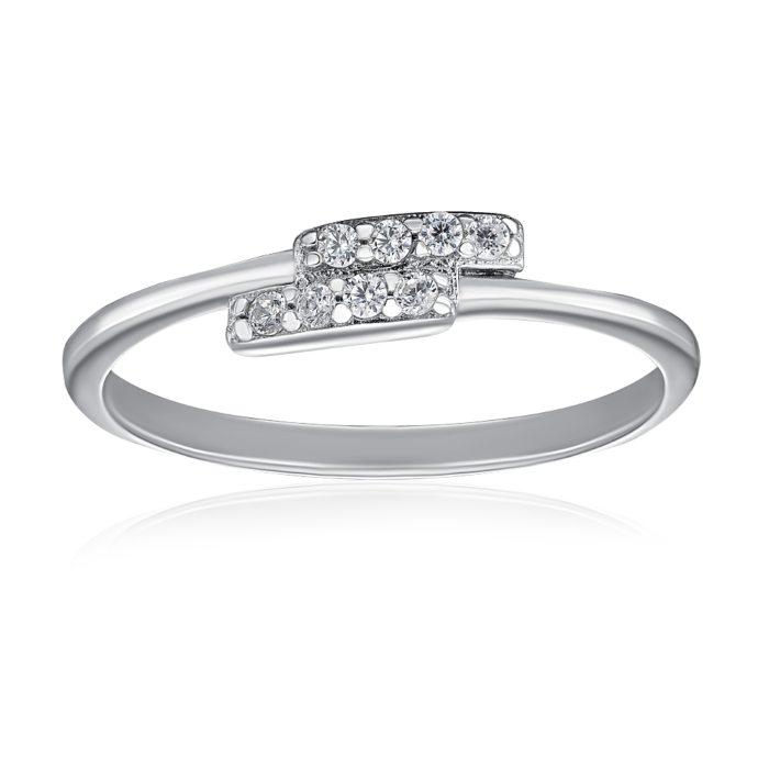Серебряное кольцо с фианитами. Артикул SZDR10381-R/12/1