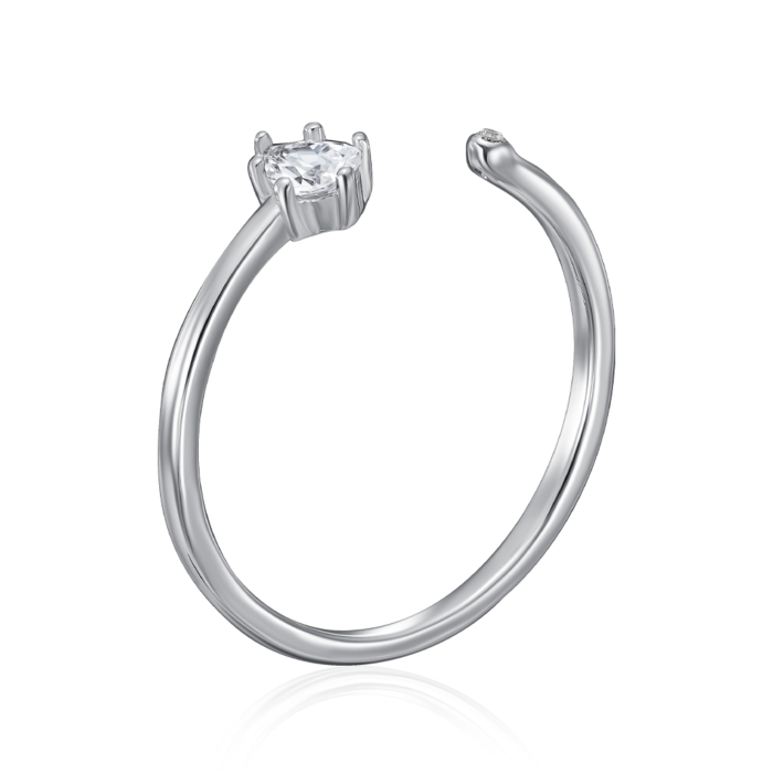 Серебряное кольцо с фианитами. Артикул SZDR10392-R/12/1