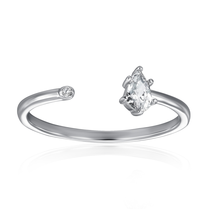 Серебряное кольцо с фианитами. Артикул SZDR10392-R/12/1