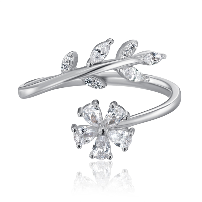 Серебряное кольцо с фианитами. Артикул SZDR10399-R/12/1