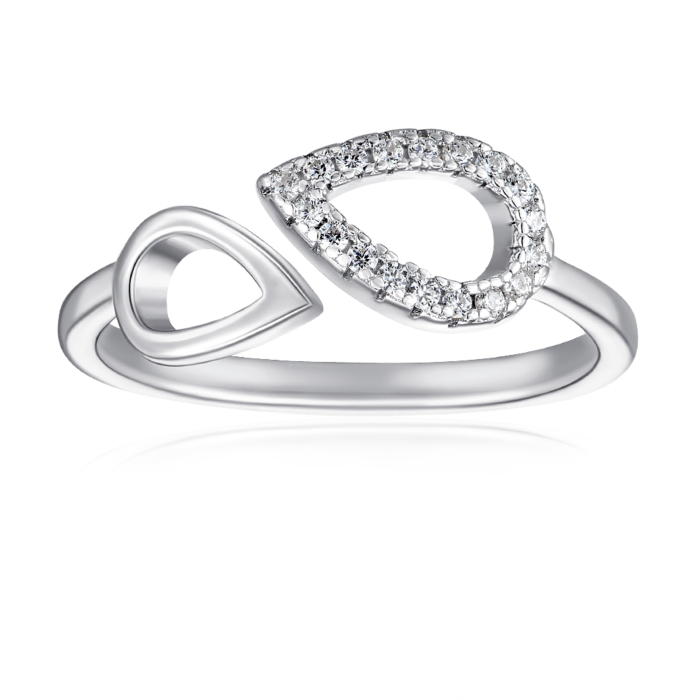 Серебряное кольцо с фианитами. Артикул SZDR10409-R/12/1