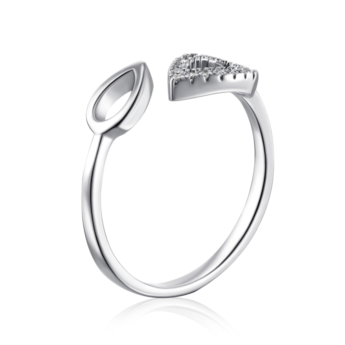 Серебряное кольцо с фианитами. Артикул SZDR10409-R/12/1