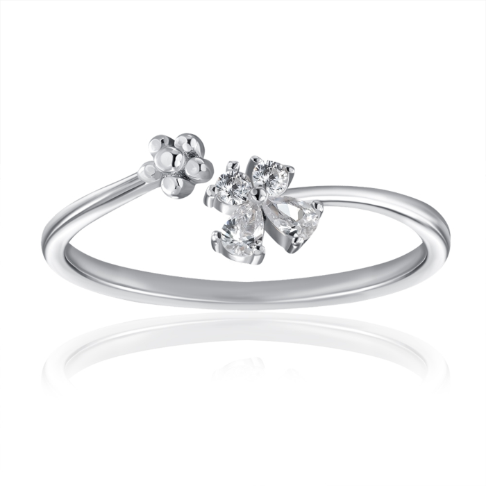 Серебряное кольцо с фианитами. Артикул SZDR10413-R/12/1