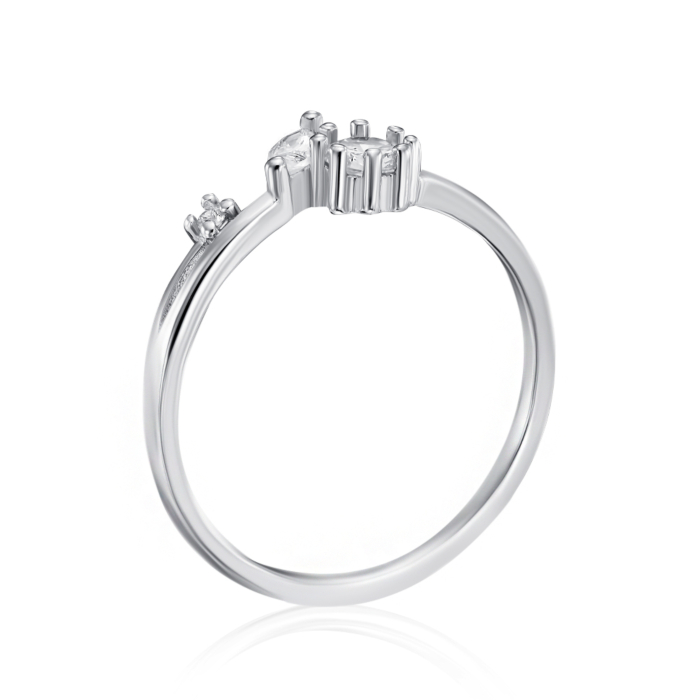 Срібна каблучка з фіанітами. Артикул SZDR10432-R/12/1