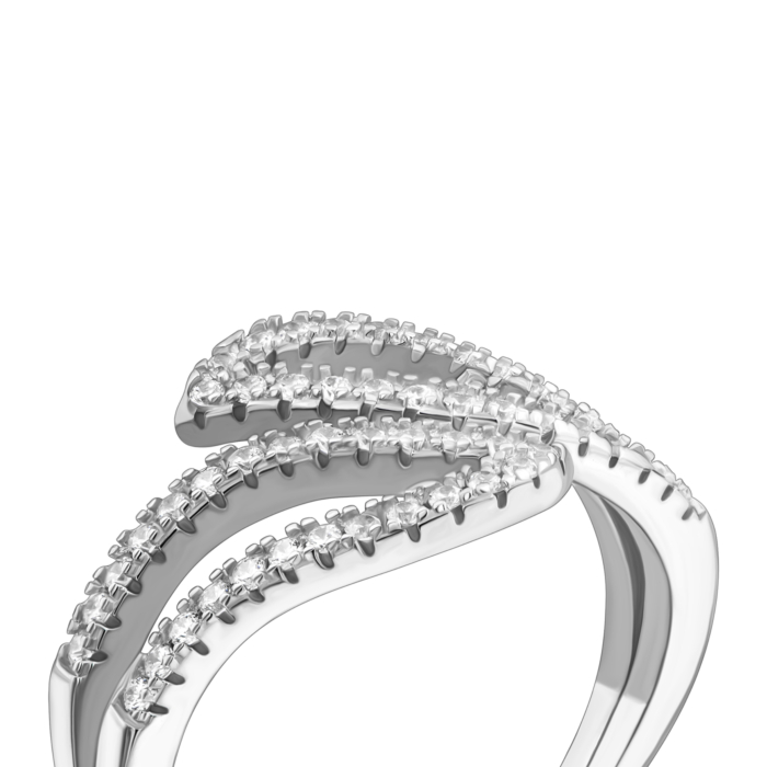 Серебряное кольцо с фианитами. Артикул UG5SZDR10435
