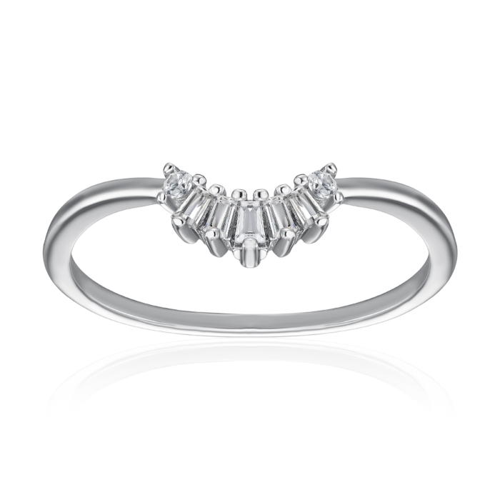 Срібна каблучка з фіанітами. Артикул SZDR15575-R/12/1