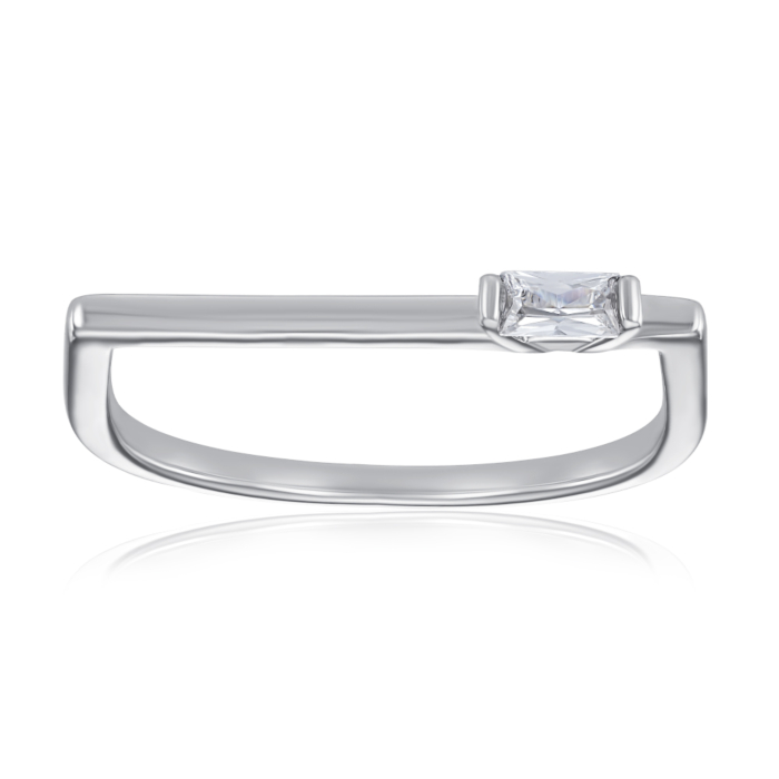 Серебряное кольцо с фианитом. Артикул SZDR15595-R/12/1