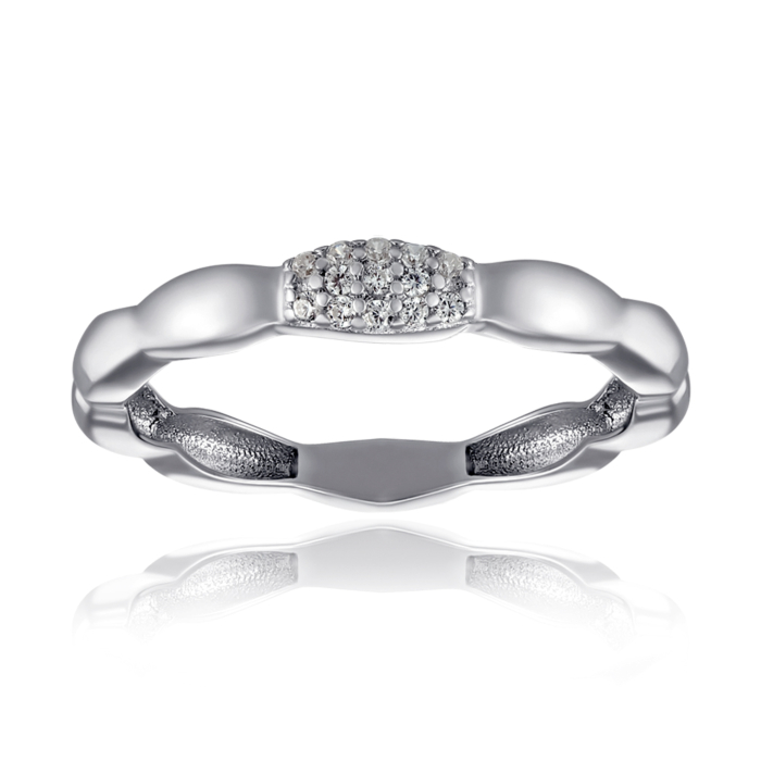 Серебряное кольцо с фианитами. Артикул SZDR15606-R/12/1