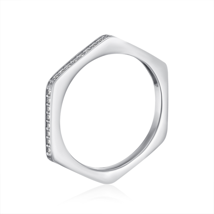 Серебряное кольцо с фианитами. Артикул SZDR15609-R/12/1
