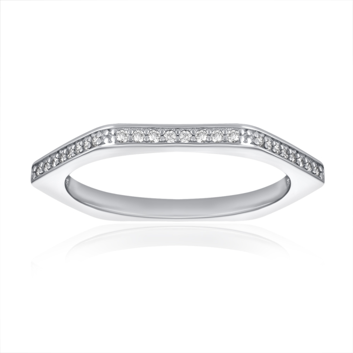 Серебряное кольцо с фианитами. Артикул SZDR15609-R/12/1