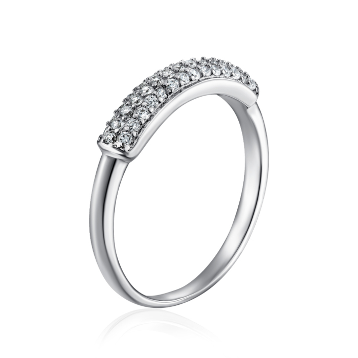 Серебряное кольцо с фианитами. Артикул SZDR15612-R/12/1