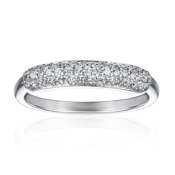 Серебряное кольцо с фианитами. Артикул SZDR15612-R/12/1