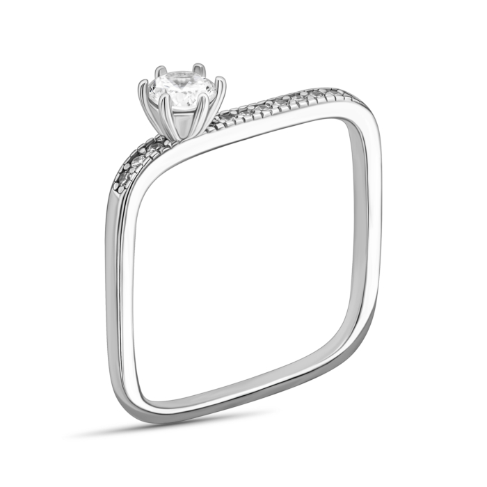 Срібна каблучка з фіанітами. Артикул UG5SZDR15618