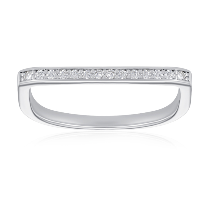 Серебряное кольцо с фианитами. Артикул SZDR15622-R/12/1