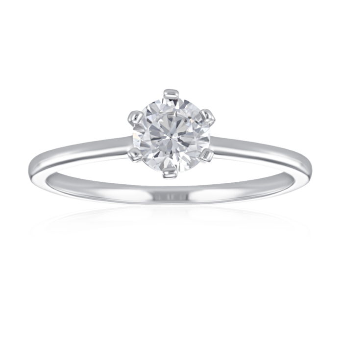 Серебряное кольцо с фианитом. Артикул SZDR16849-R/12/1