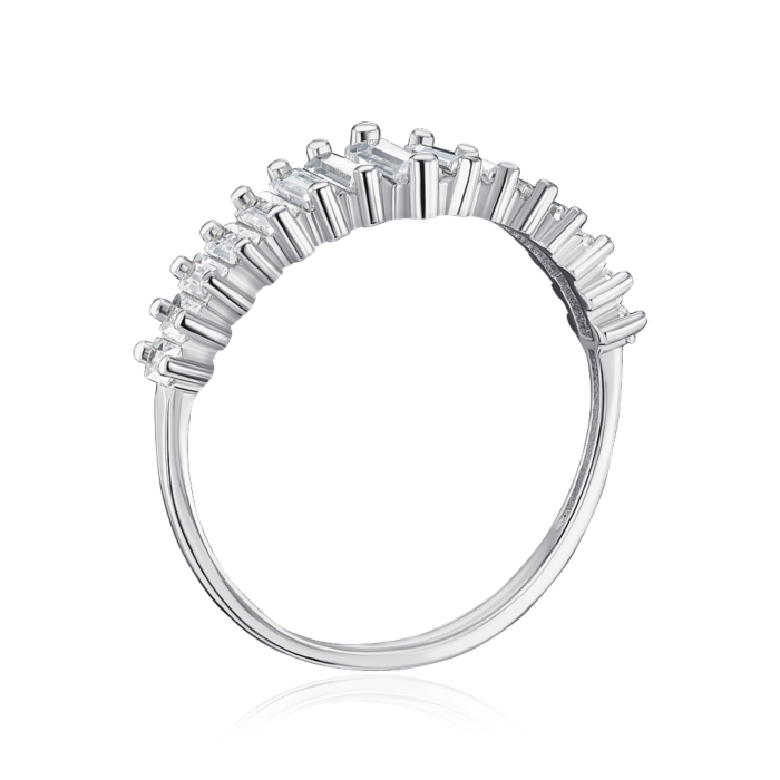Срібна каблучка з фіанітами. Артикул SZDR15628-R/12/1