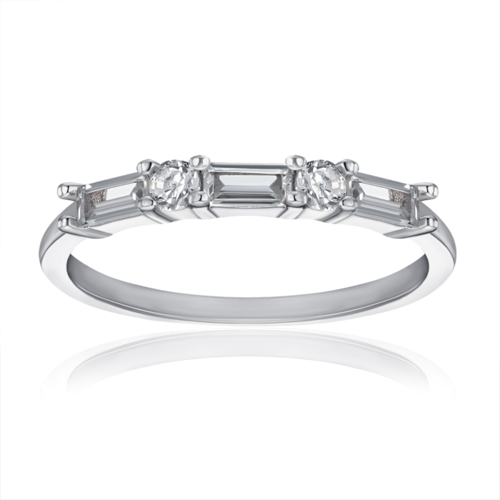 Серебряное кольцо с фианитами. Артикул SZDR15638-R/13/1