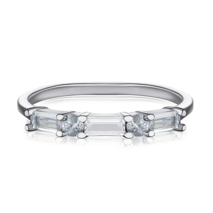 Срібна каблучка з фіанітами. Артикул SZDR15638-R/12/1