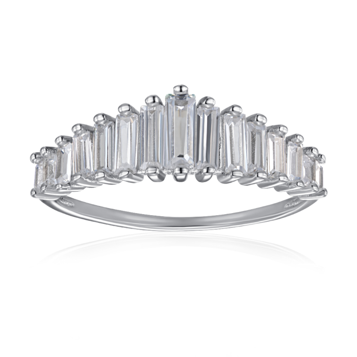 Серебряное кольцо с фианитами. Артикул SZDR15639-R/12/1