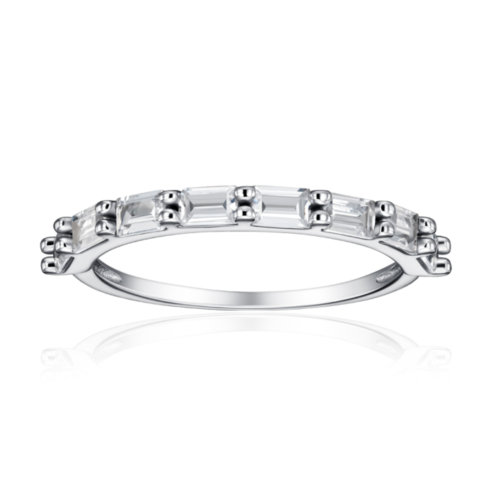 Срібна каблучка з фіанітами. Артикул SZDR15640-R/12/1