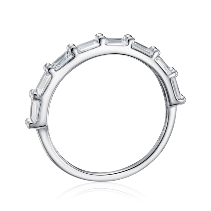 Срібна каблучка з фіанітами. Артикул SZDR15640-R/12/1