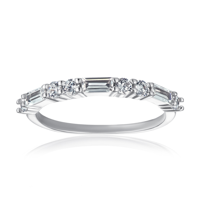 Срібна каблучка з фіанітами. Артикул SZDR15643-1-R/12/1