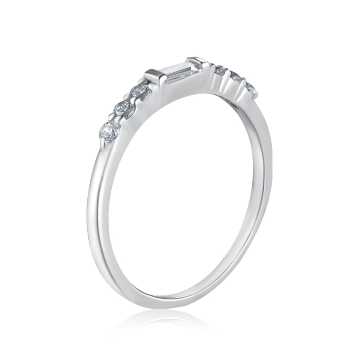 Срібна каблучка з фіанітами. Артикул SZDR15644-R/12/1