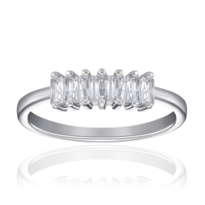 Срібна каблучка з фіанітами. Артикул SZDR15653-R/12/1