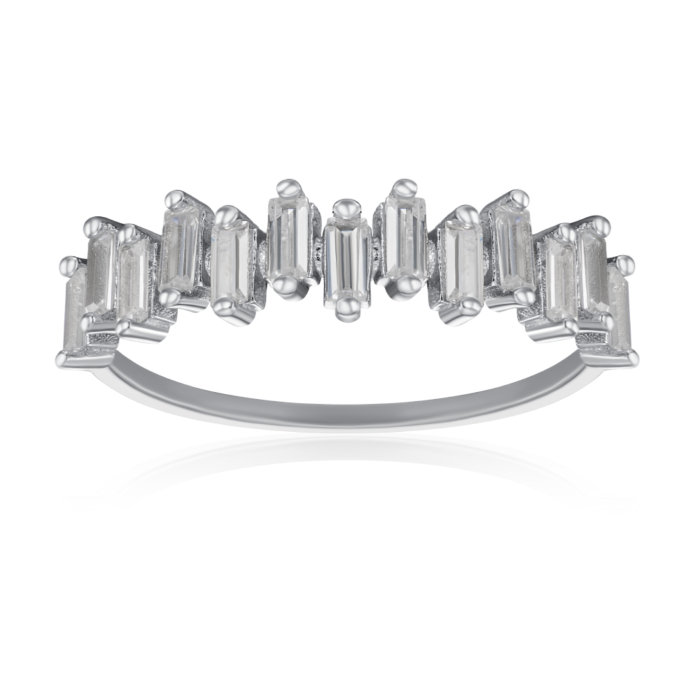 Серебряное кольцо с фианитами. Артикул SZDR15660-R/12/1