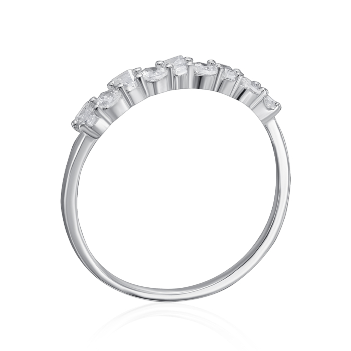 Срібна каблучка з фіанітами. Артикул SZDR15670-R/12/1